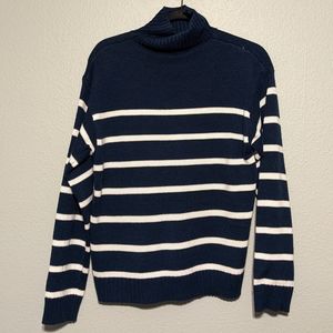 Navy Blue Striped Pink Lily Sweater